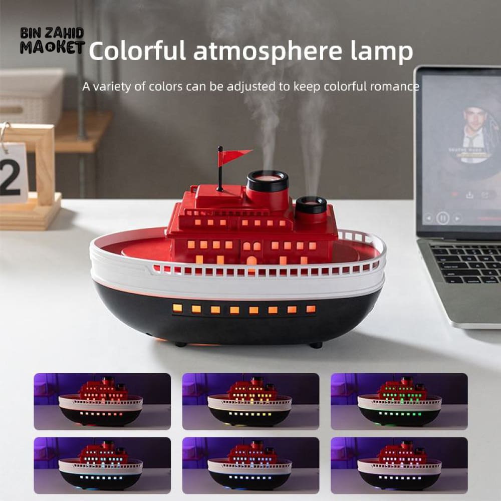 CRUISE SHIP MODEL ULTRASONIC HUMIDIFIER – ESSENTIAL OIL DIFFUSER WITH LED NIGHT LIGHT