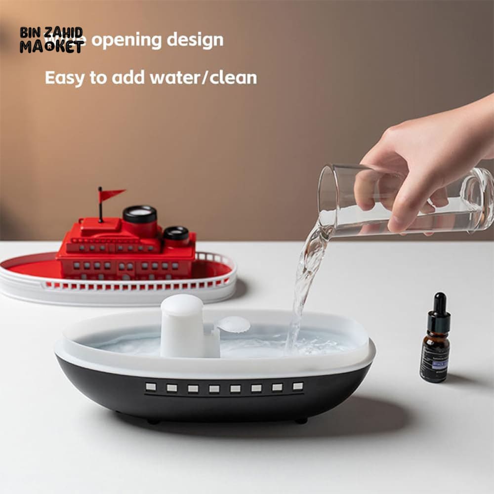 CRUISE SHIP MODEL ULTRASONIC HUMIDIFIER – ESSENTIAL OIL DIFFUSER WITH LED NIGHT LIGHT