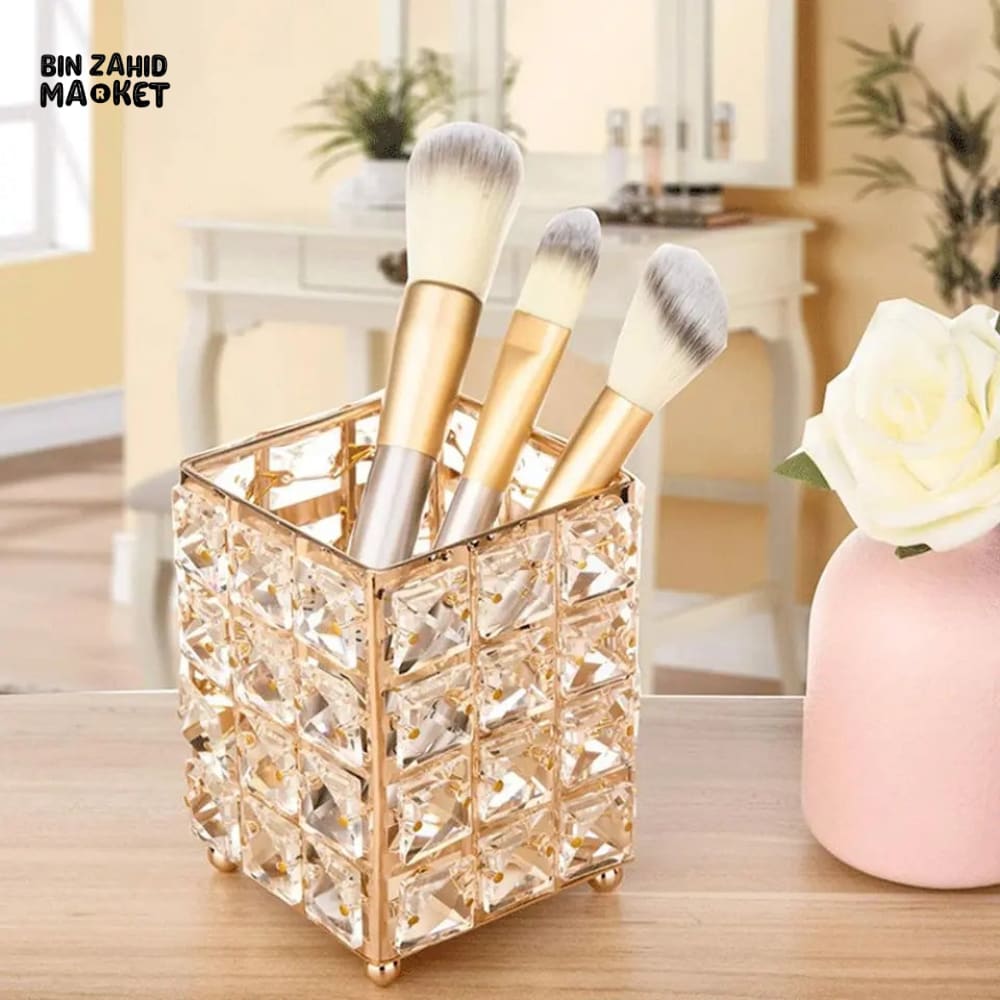 CRYSTAL MAKEUP BRUSH HOLDER
