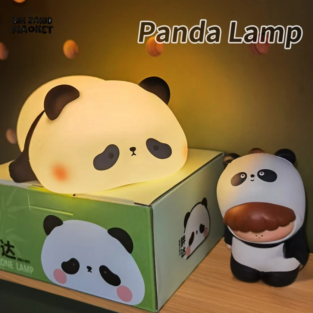 CUTE SILICONE LED NIGHT LIGHT USB RECHARGEABLE TOUCH CONTROL - PANDA