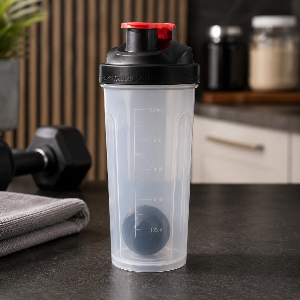 SPORTS SHAKER BOTTLE WITH MIXING BALL