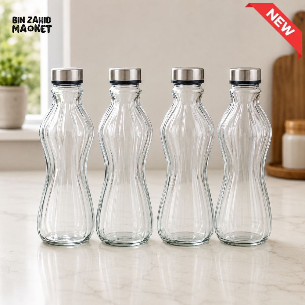 DANNY HOME 1 PIECE GLASS WATER BOTTLE WITH STAINLESS STEEL LID - 500ml