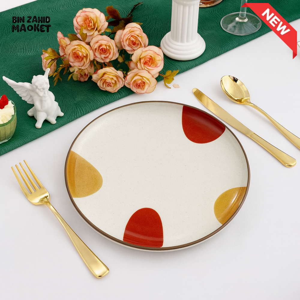 DANNY HOME 10.5’’ DINNER PLATE – PREMIUM CERAMIC DINING PLATE FOR EVERYDAY & SPECIAL OCCASIONS T33 01