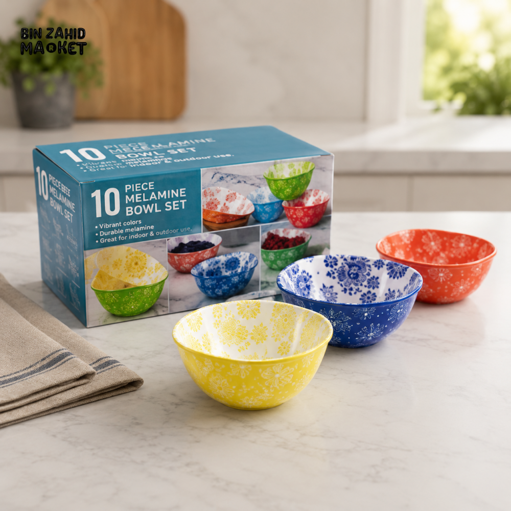 DANNY HOME 10-PIECE JAPANESE STYLE PORCELAIN DINNER BOWL SET 4.75’’ ASSORTED DESIGNS SE-019