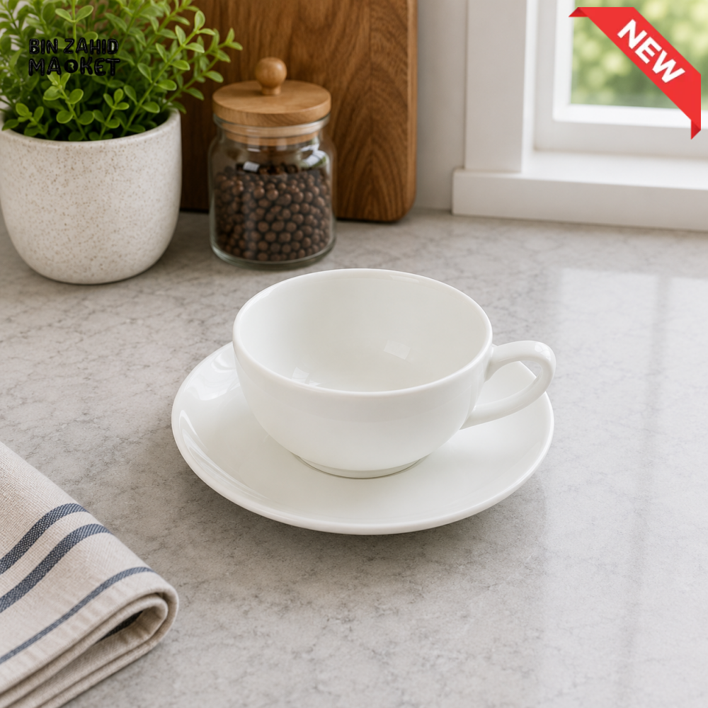 DANNY HOME 12 PIECE OPAL GLASS CUP & SAUCER SET 220ML – BW20-05/6C