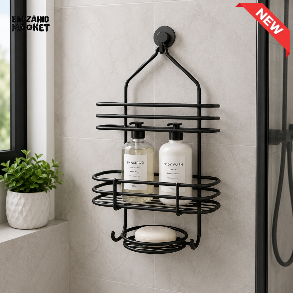 DANNY HOME 2-TIER METAL HANGING SHOWER CADDY BATHROOM ORGANIZER – ZYB106