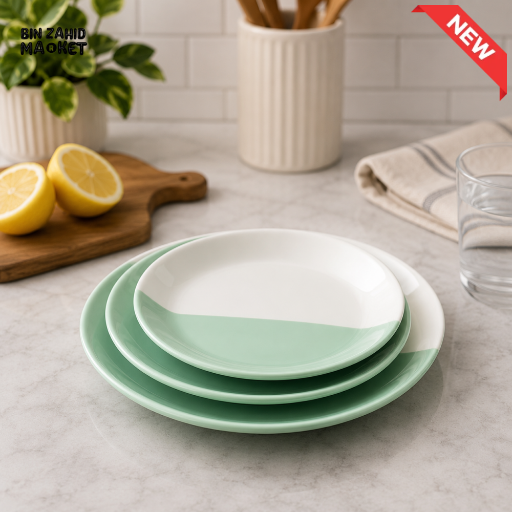 DANNY HOME 3-PIECE PORCELAIN SERVING BOWL SET 13CM + 16CM + 18CM MINT GREEN GS2105-05