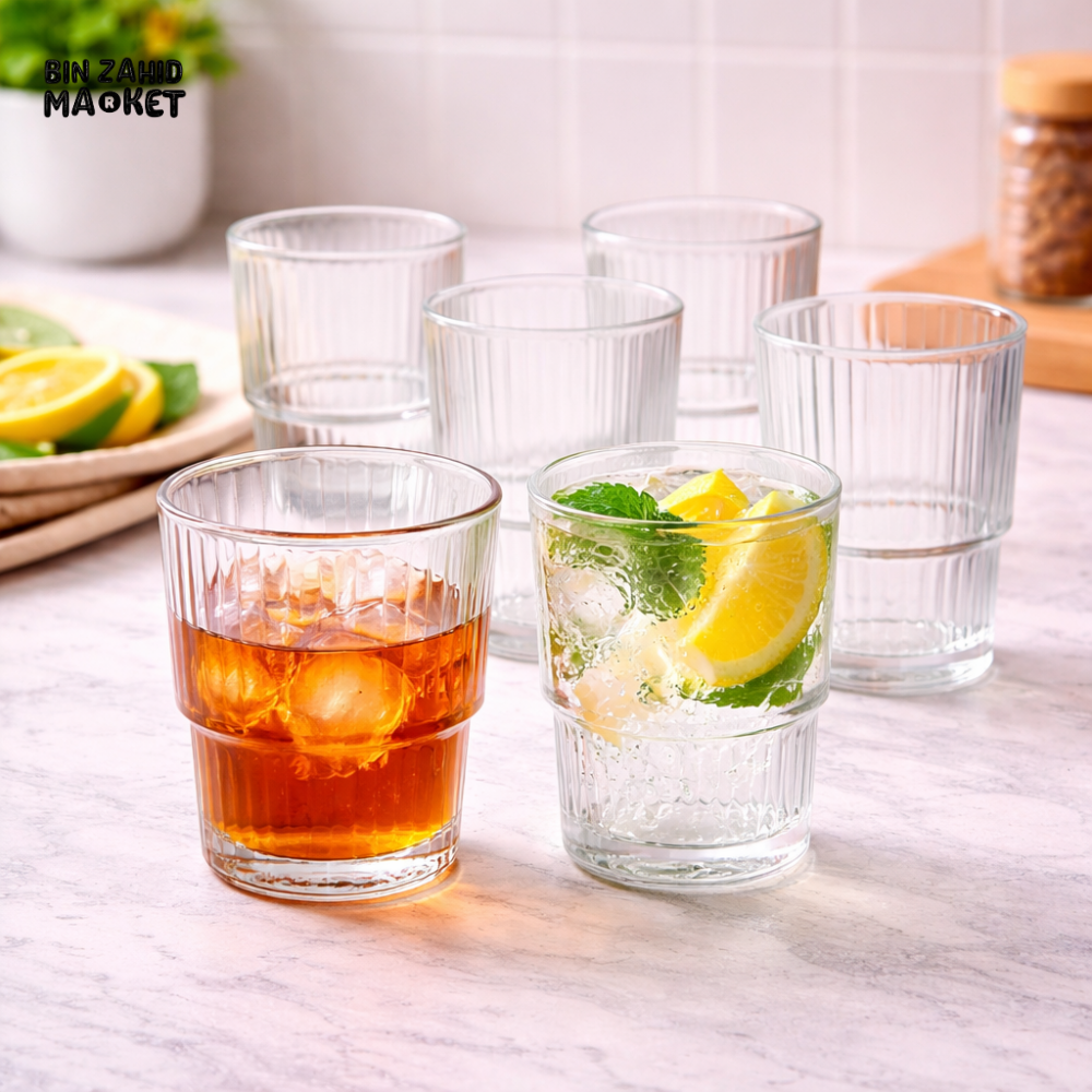 DANNY HOME 333ML GLASS TUMBLER 6-PIECE SET - 1988-228