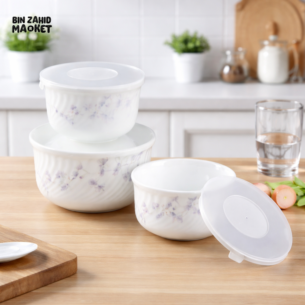DANNY HOME 3PCS AIRTIGHT FOOD PRESERVATION BOWL SET WITH LIDS – KITCHEN STORAGE CONTAINERS XMW3T
