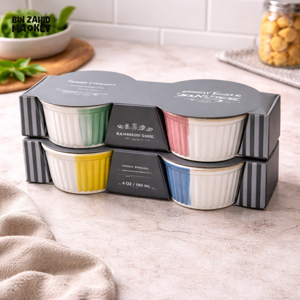 DANNY HOME 4 PIECE CERAMIC RAMEKIN SET 4 INCH -DB-105
