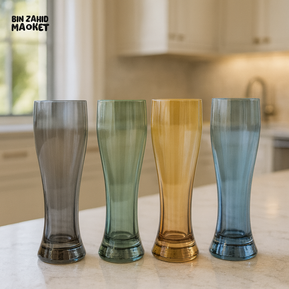 DANNY HOME 4 PIECE MULTICOLOR TALL GLASS SET - CB11-14