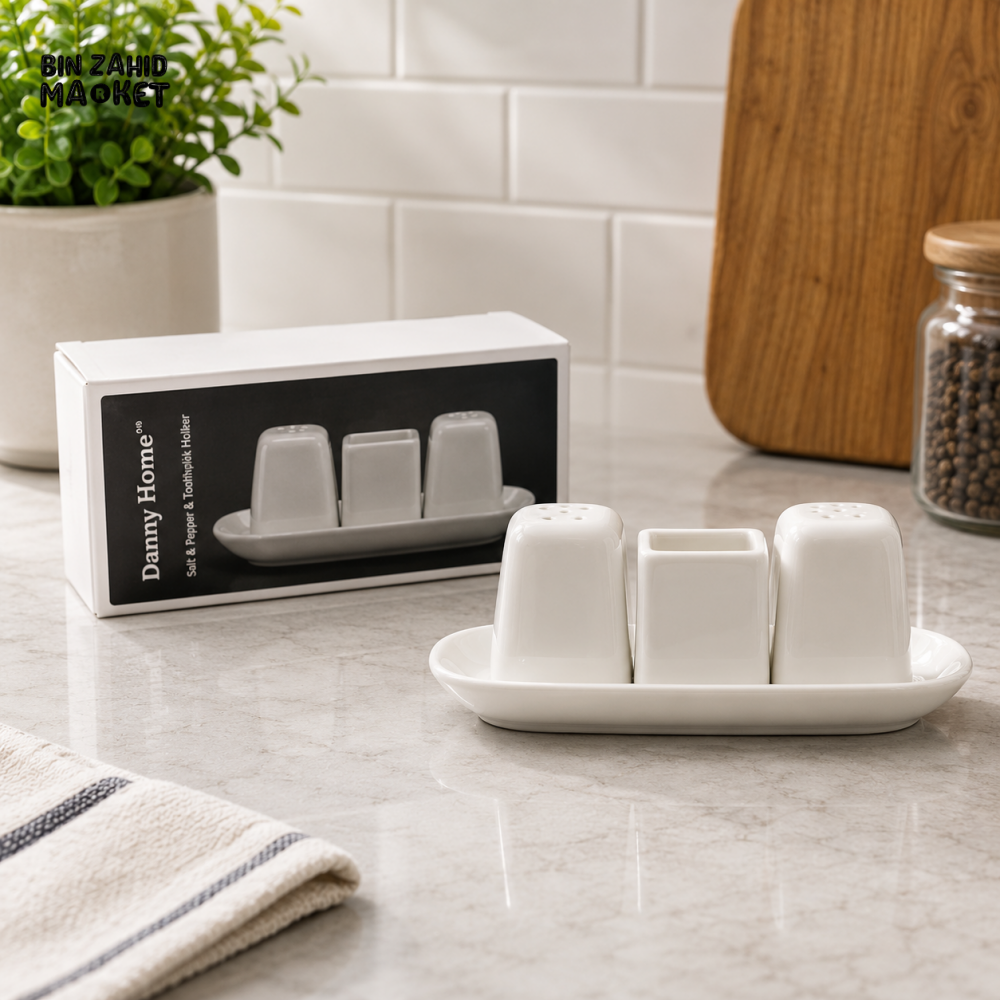 DANNY HOME 4 PIECE OPAL GLASS SALT & PEPPER SHAKER SET – BW20-22/4C