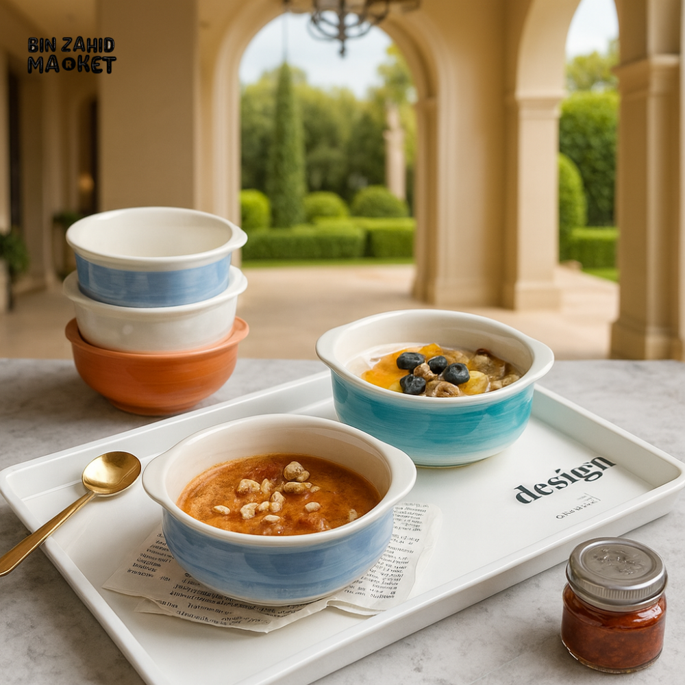 DANNY HOME 6 PIECE CERAMIC BOWL SET – MULTICOLOR SOUP & SNACK BOWLS FOR SERVING AND DINING CP2005