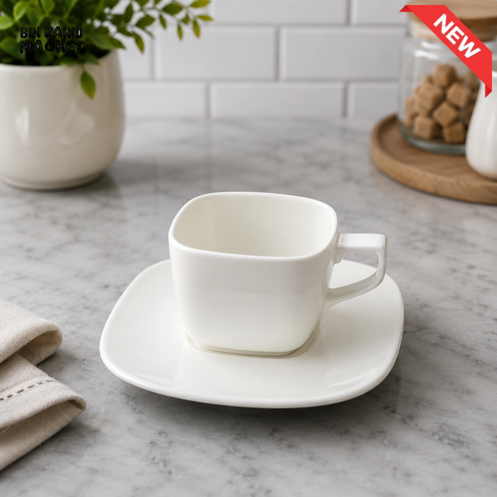 DANNY HOME 6 PIECE OPAL GLASS CUP & SAUCER SET 120ML – BW20-04/6C