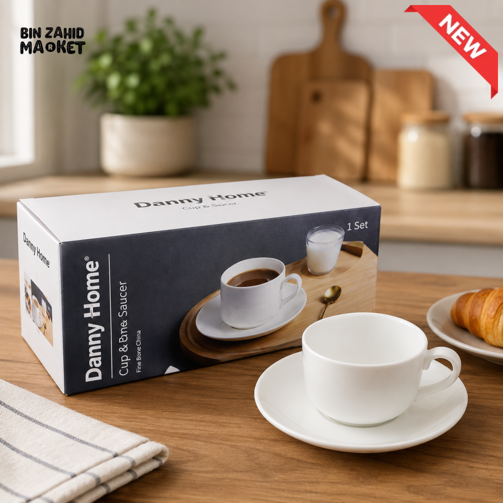 DANNY HOME 6 PIECE OPAL GLASS CUP & SAUCER SET 215ML – BW20-06/6C