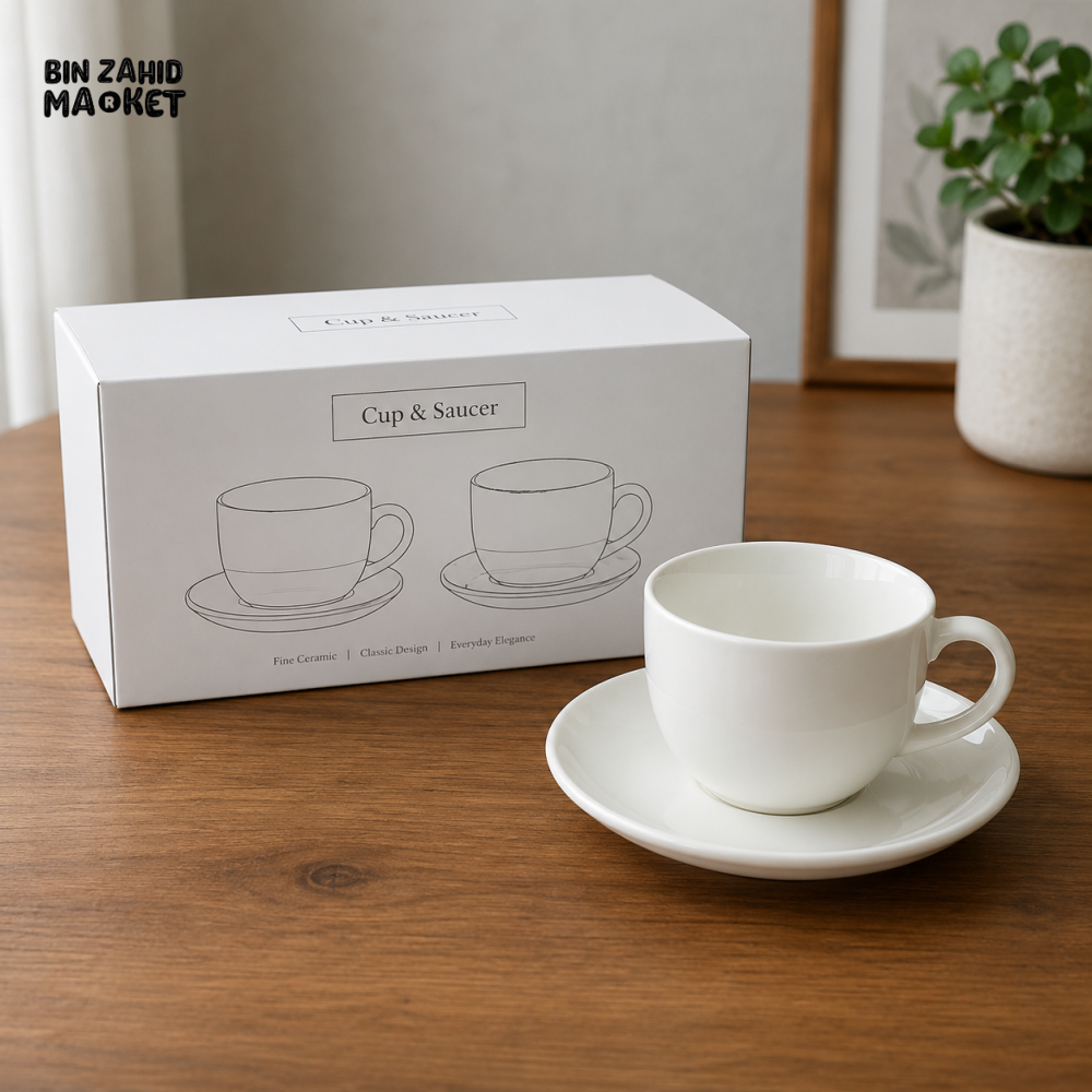 DANNY HOME 6 PIECE OPAL GLASS CUP & SAUCER SET 250ML – BW20-109/6C