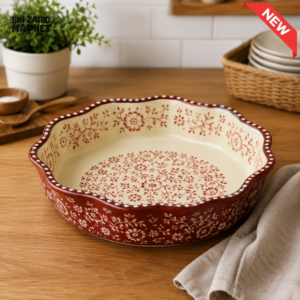DANNY HOME 7’’ FLORAL PORCELAIN BAKING DISH OVEN-TO-TABLE BAKEWARE SM01-01