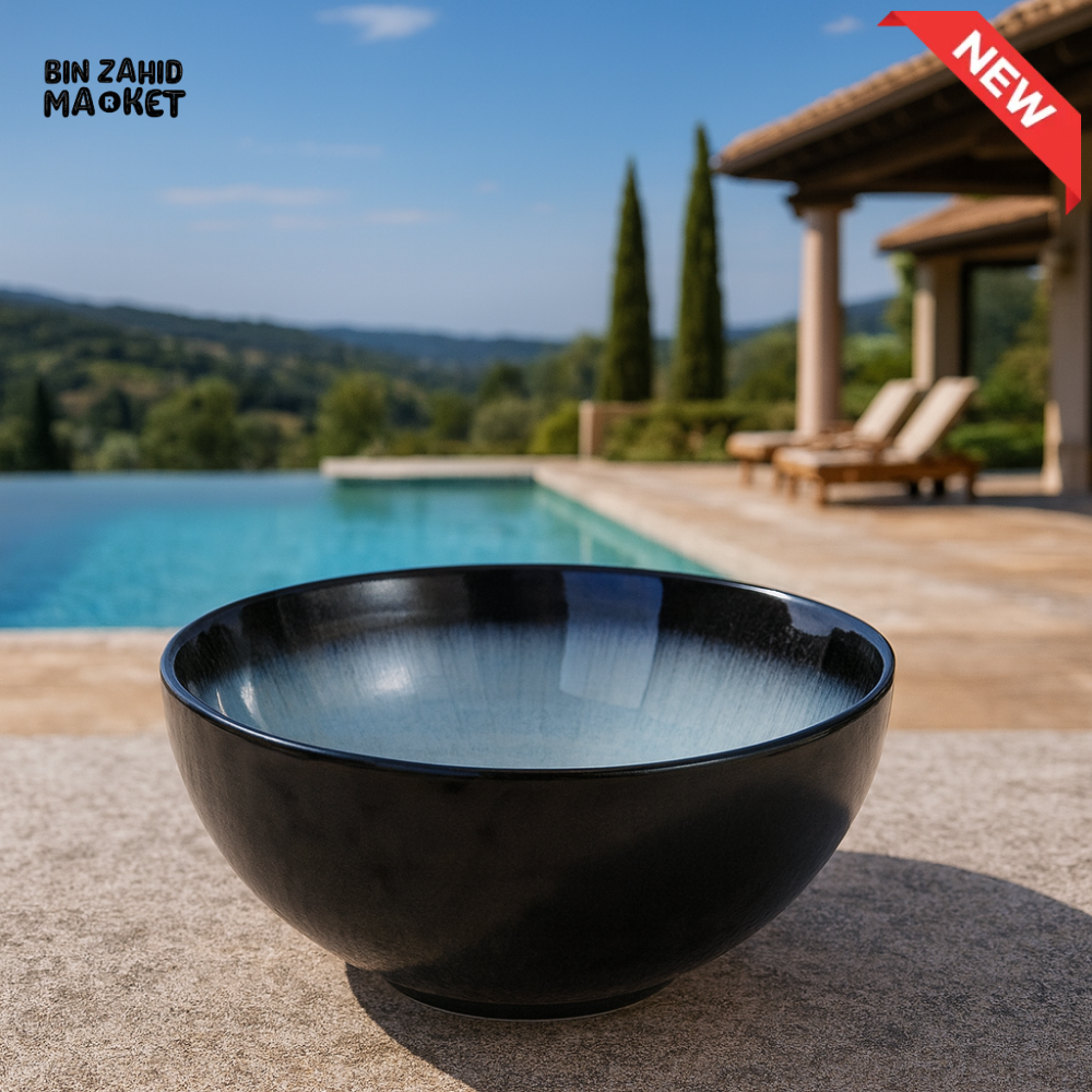 DANNY HOME BLACK CERAMIC BOWL 400ML T26 09