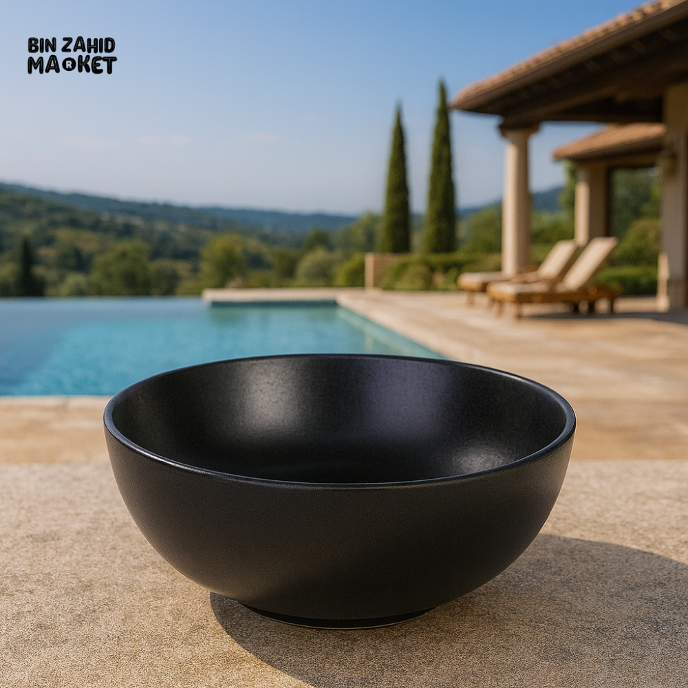 DANNY HOME BLACK CERAMIC SALAD BOWL T29 06