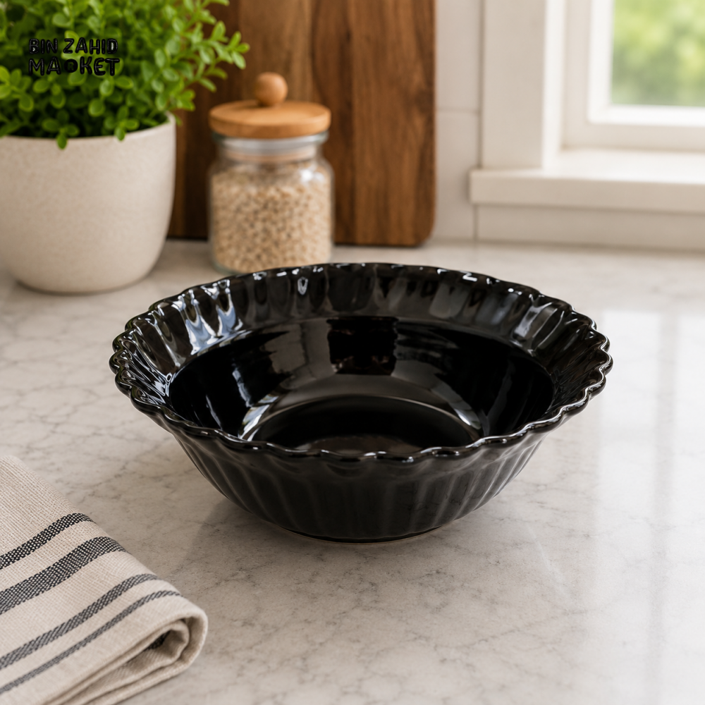 DANNY HOME BLACK OPAL GLASS SALAD BOWL 7 INCH – BLHKW70