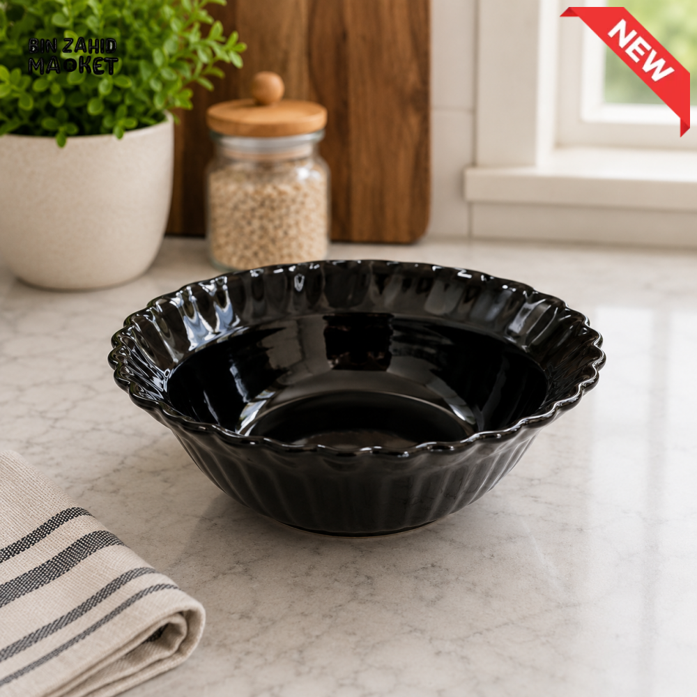 DANNY HOME BLACK OPAL GLASS SALAD BOWL 7 INCH – BLHKW70