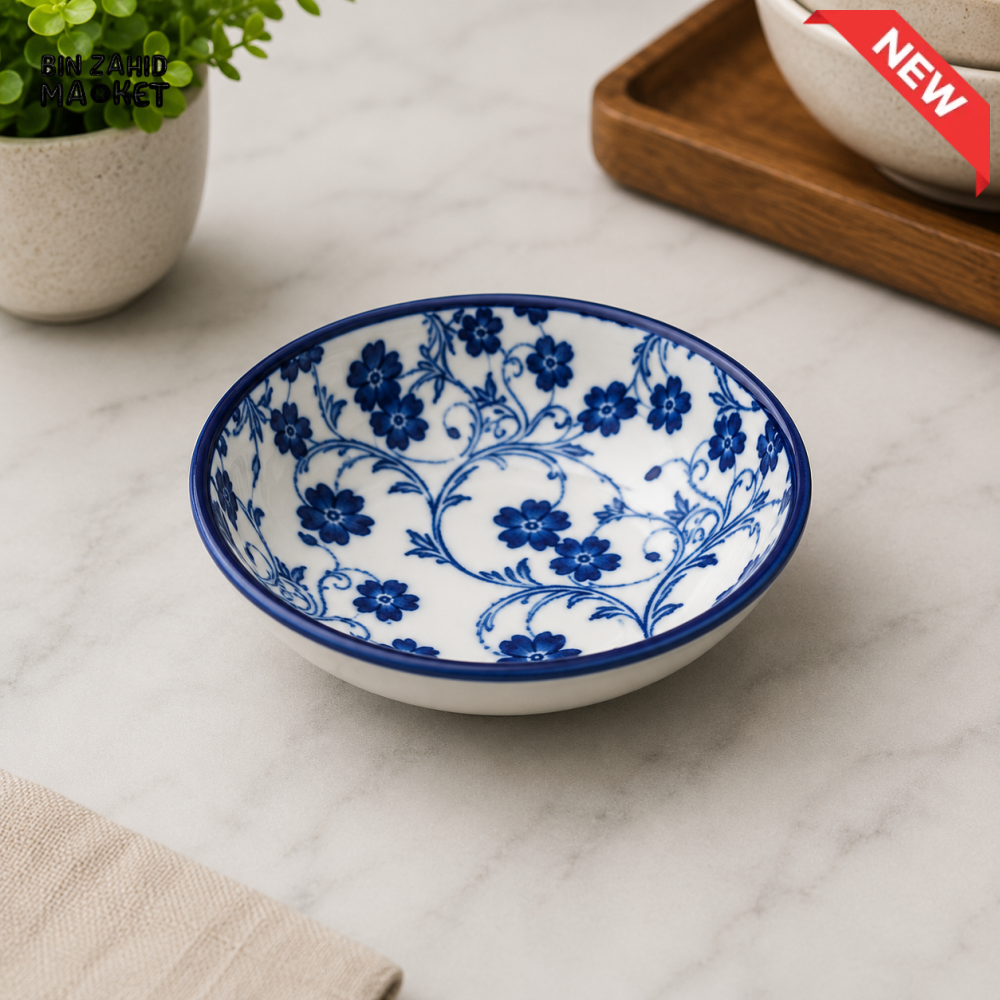 DANNY HOME BLUE CHINTZ SERVING BOWL - 3.87 INCHES