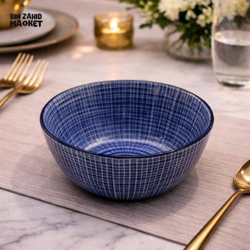 DANNY HOME BLUE PATTERN CERAMIC BOWL 10CM -375DGW