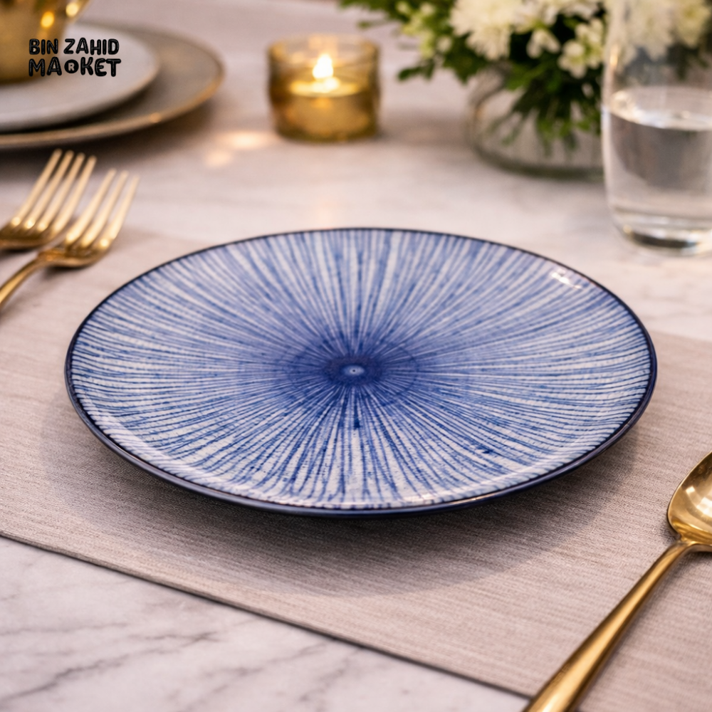 DANNY HOME BLUE PATTERN CERAMIC FLAT PLATE 19CM -75P 2008