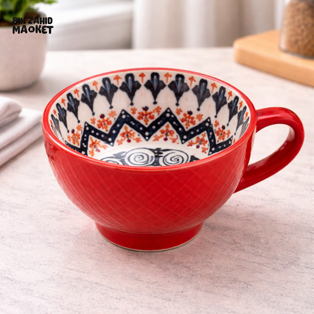 BOHEMIAN CERAMIC TEA CUP 355ML - DHMUG-B-10