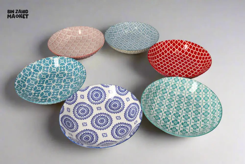 DANNY HOME™ BOHEMIAN DESIGN PASTA BOWLS SET OF 6 20.4CM