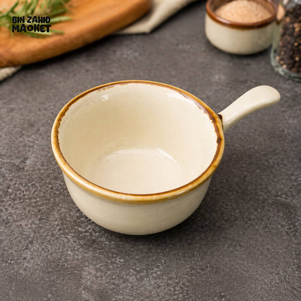 DANNY HOME CERAMIC MINI BAKING DISH WITH HANDLE 5.25ββ OVEN SAFE SERVING BOWL 13Γ9Γ3.5CM CZT20-62