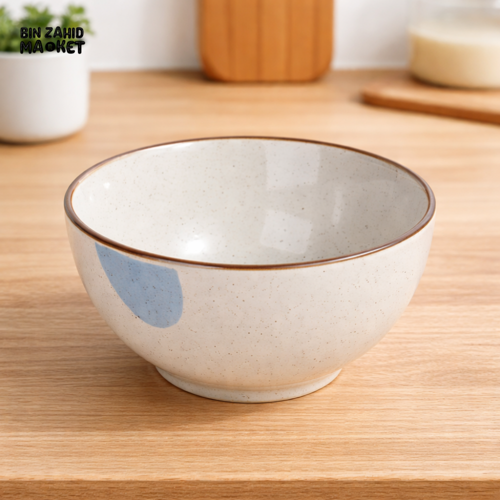 DANNY HOME CERAMIC SPECKLED STONEWARE SALAD BOWL 8.25 INCH ROUND DINING SERVING BOWL T33-06