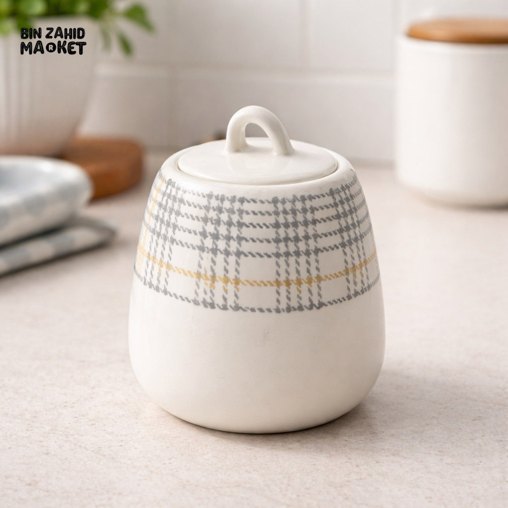 DANNY HOME CERAMIC SUGAR POT WITH LID 220ML KITCHEN TABLEWARE STORAGE CONTAINER SF11-9 220ML SUGAR POT 48C