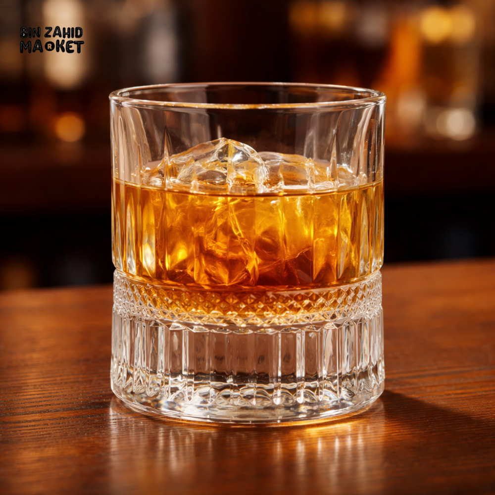 DANNY HOME CRYSTAL CLEAR TEXTURED DRINKING GLASS SET 200ML 2PCS PREMIUM TUMBLER GLASSWARE 1988-145