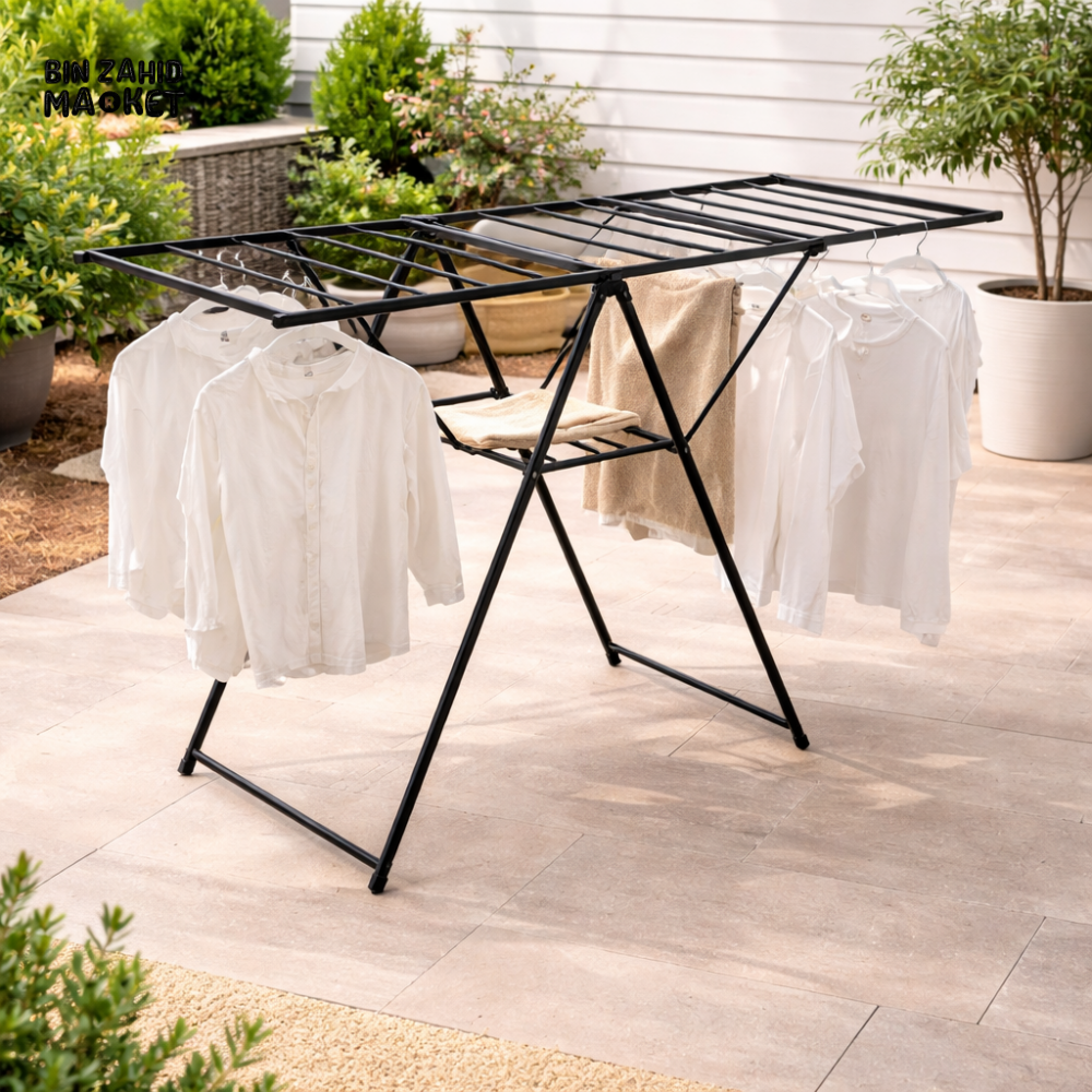 DANNY HOME FOLDABLE CLOTHES DRYING RACK AIRER 16M DRYING SPACE HEAVY DUTY LAUNDRY RACK INDOOR OUTDOOR LR-010H
