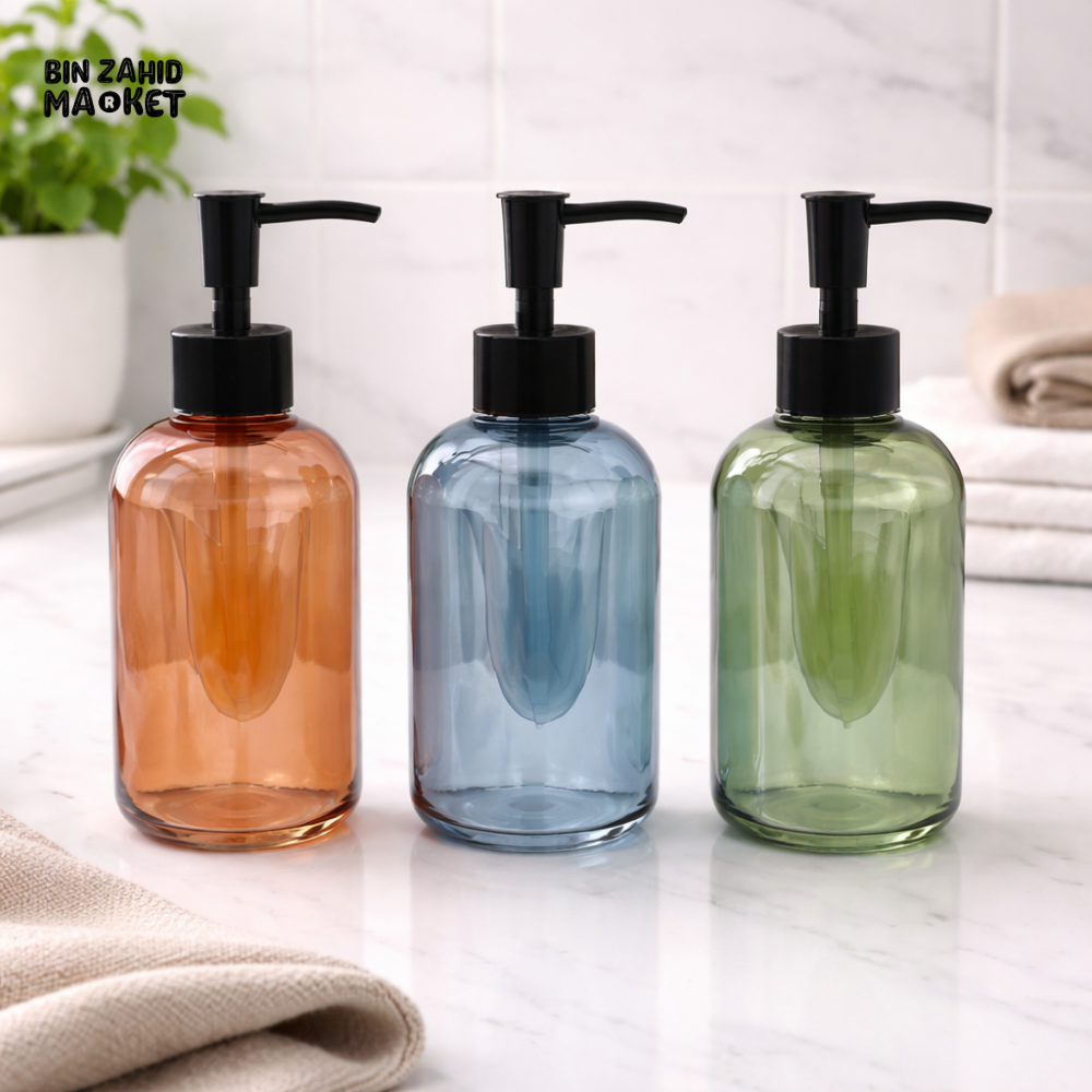 DANNY HOME GLASS BATHROOM LIQUID SOAP & LOTION PUMP BOTTLE -CB-149