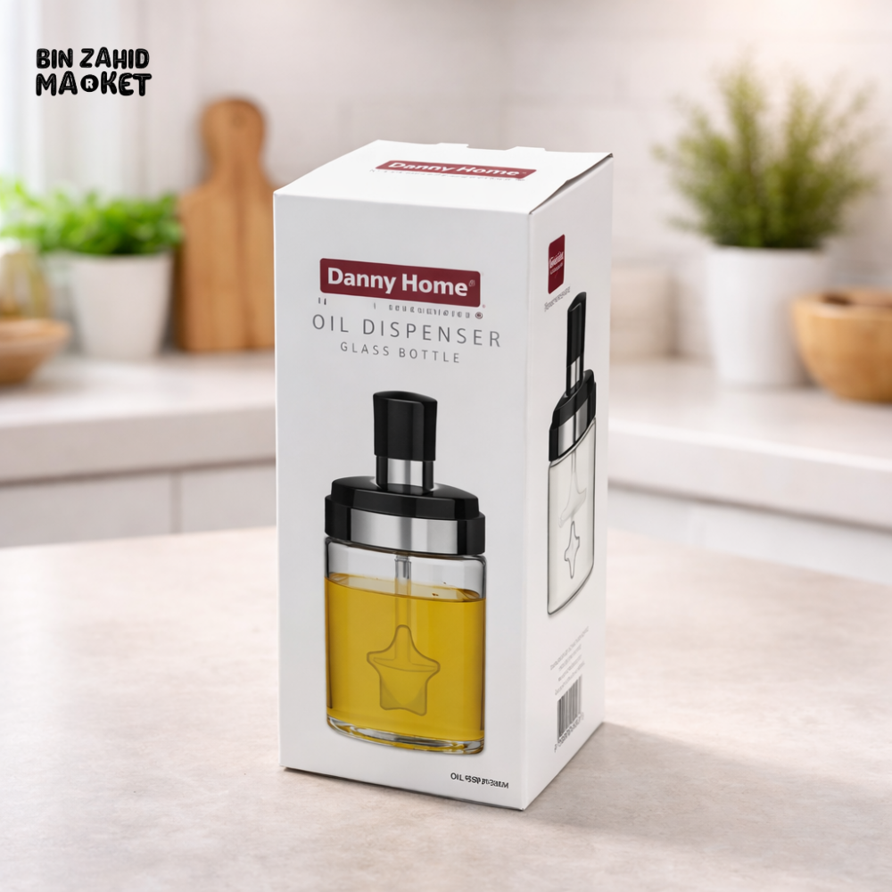 DANNY HOME GLASS OIL SPRAYER BOTTLE 200ML REFILLABLE OLIVE OIL MISTER SPRAY FOR COOKING AIR FRYER BBQ SALAD BAKING