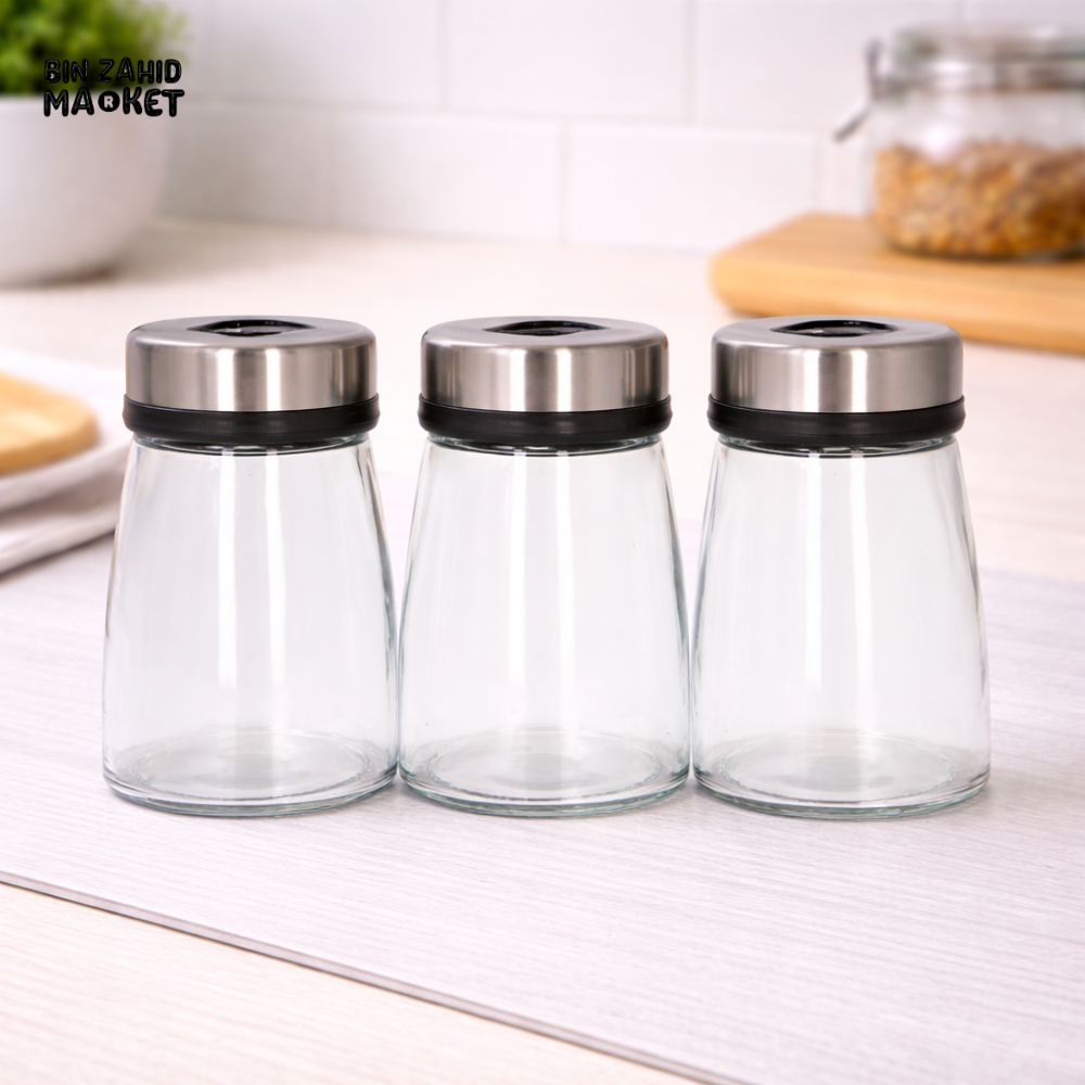 DANNY HOME GLASS SPICE JAR SET 3-PIECE -1900-48