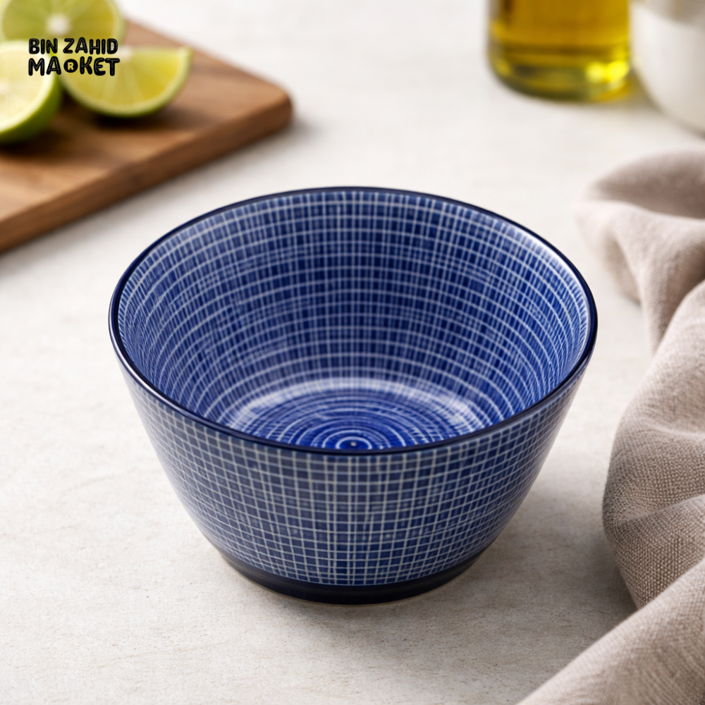 JAPANESE STYLE BLUE CERAMIC RICE & SOUP BOWL β PREMIUM TABLEWARE FOR KITCHEN USE