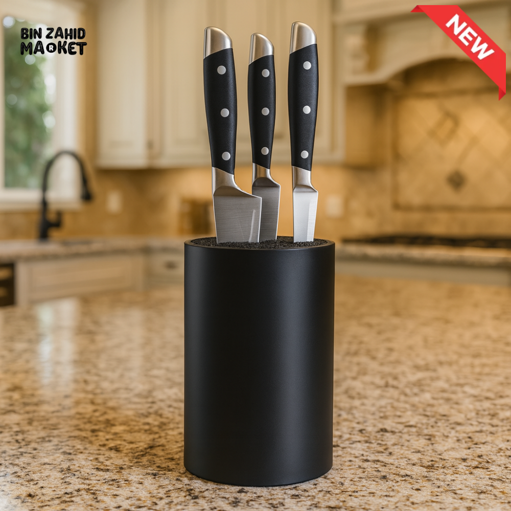 DANNY HOME KITCHEN KNIFE HOLDER – MODERN COUNTERTOP STORAGE BLOCK BLACK DH2353