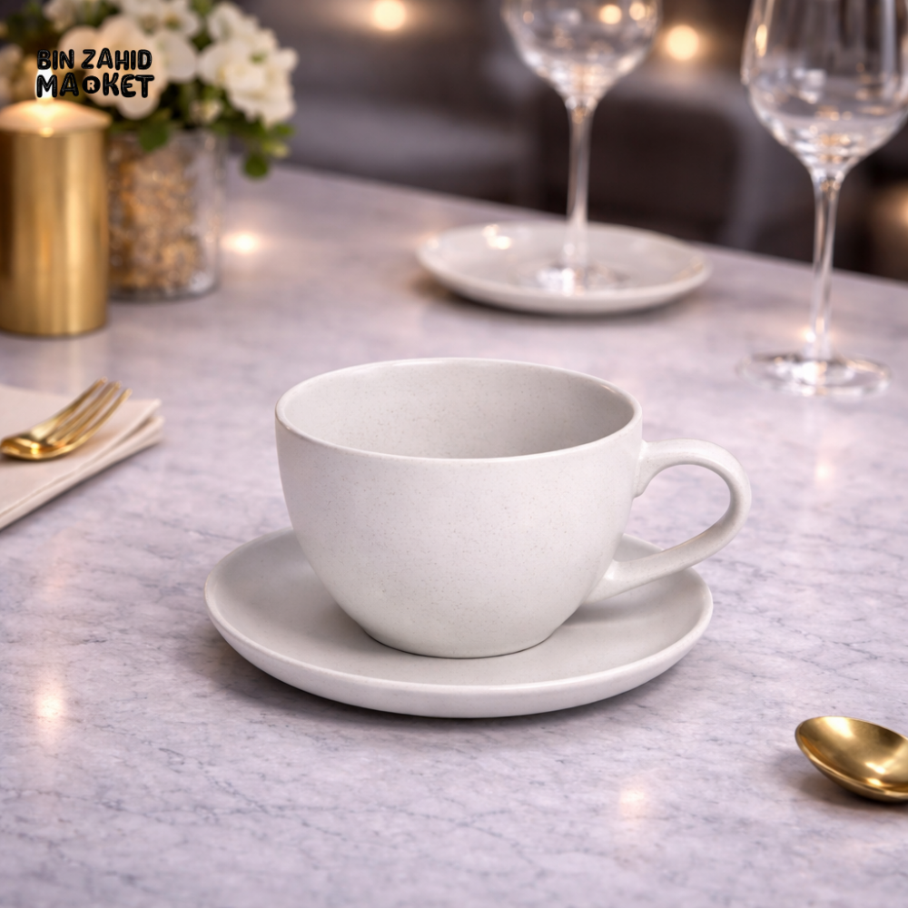 DANNY HOME LUXURY CERAMIC CUP & SAUCER SET – 6 PIECE 300ML - T12-08 Brilliant Mugs