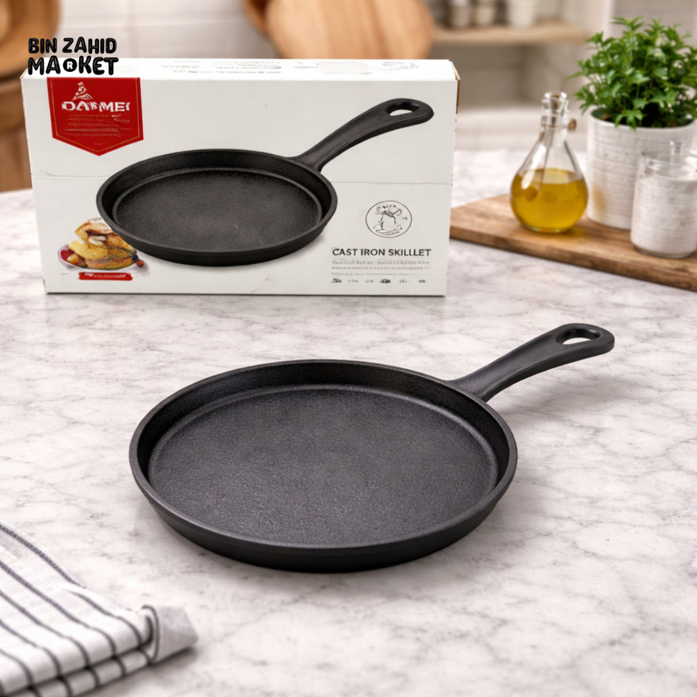 DANNY HOME MINI CAST IRON SKILLET FRYING PAN 16CM PRE-SEASONED ROUND COOKWARE FOR GAS INDUCTION OVEN USE ZYB180