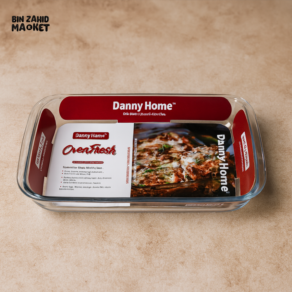DANNY HOME OVENFRESH RECTANGULAR GLASS BAKING DISH OVEN SAFE COOKWARE 3LITRE KP006