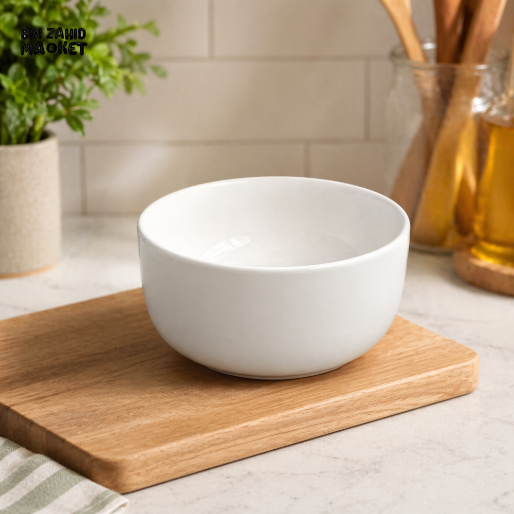 DANNY HOME PORCELAIN 5 INCH SERVING BOWL WHITE ROUND KITCHEN DINNERWARE BW26-16