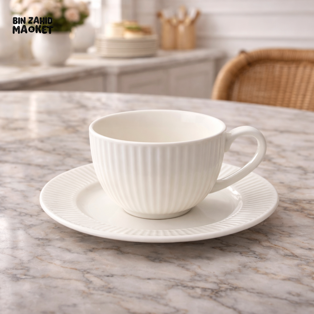 DANNY HOME PORCELAIN CUP AND SAUCER SET – 6 PIECE LUXURY TEA & COFFEE CUP SET - BW22-11 Brilliant Mugs