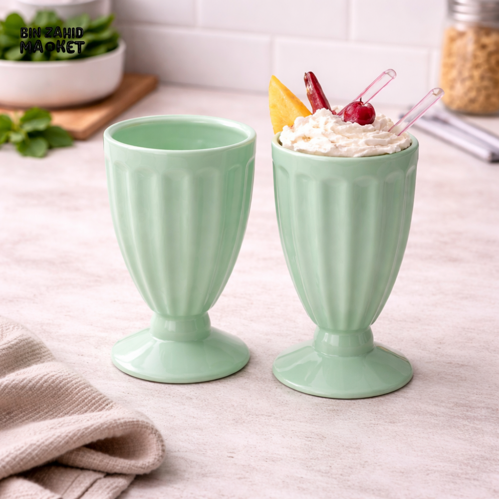 DANNY HOME RETRO MILKSHAKE GLASS SET 2 PIECE -KW01-5