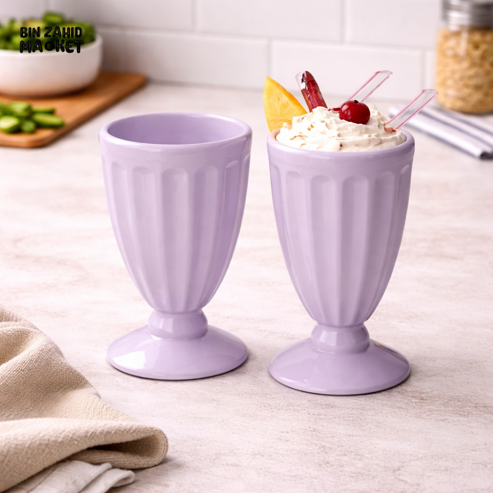 DANNY HOME RETRO MILKSHAKE GLASS SET 2 PIECE -KW01-6
