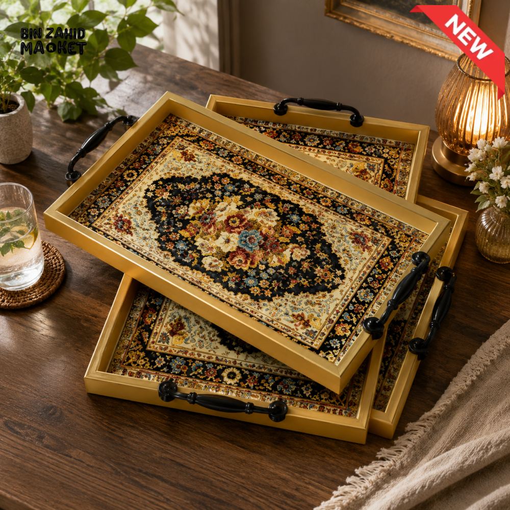 DECORATIVE SERVING TRAY - 3 PCS SET