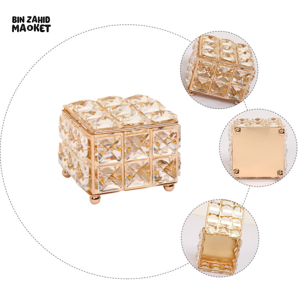 DELICATE JEWELRY ORGANIZER BOX – COMPACT LIDDED STORAGE CASE FOR EARRINGS & NECKLACES