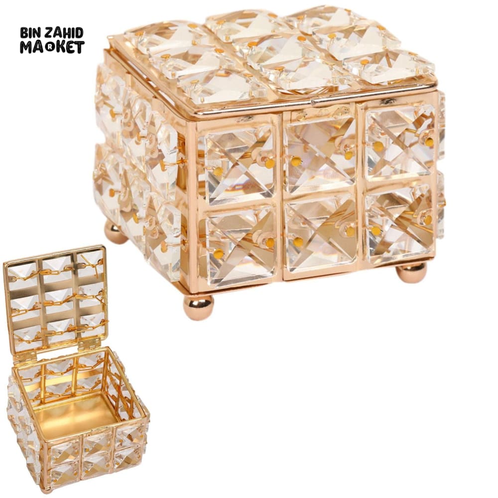 DELICATE JEWELRY ORGANIZER BOX – COMPACT LIDDED STORAGE CASE FOR EARRINGS & NECKLACES